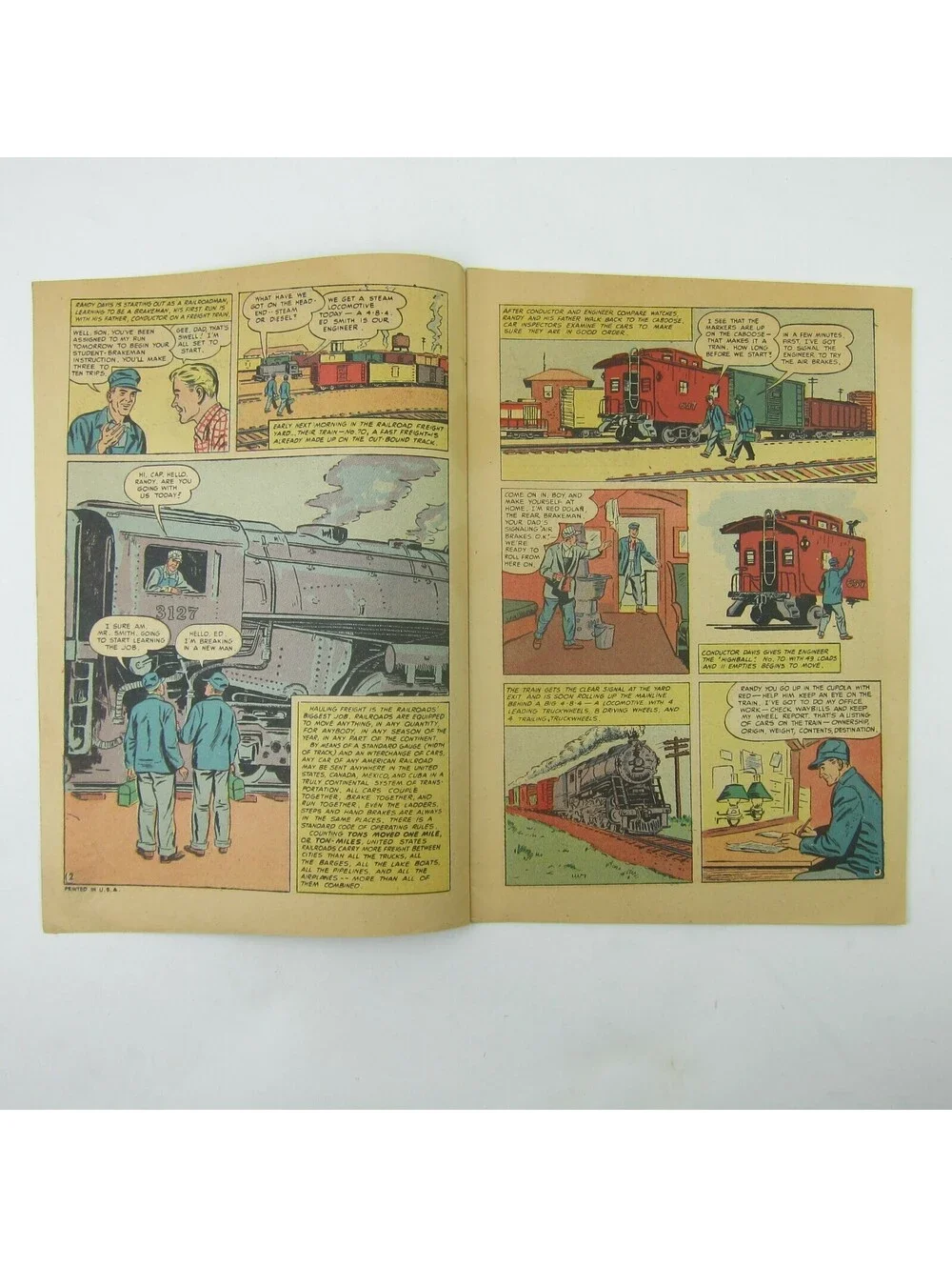 Railroad Comic Book Railroads Deliver the Goods Trains Promotional Vintage 1954